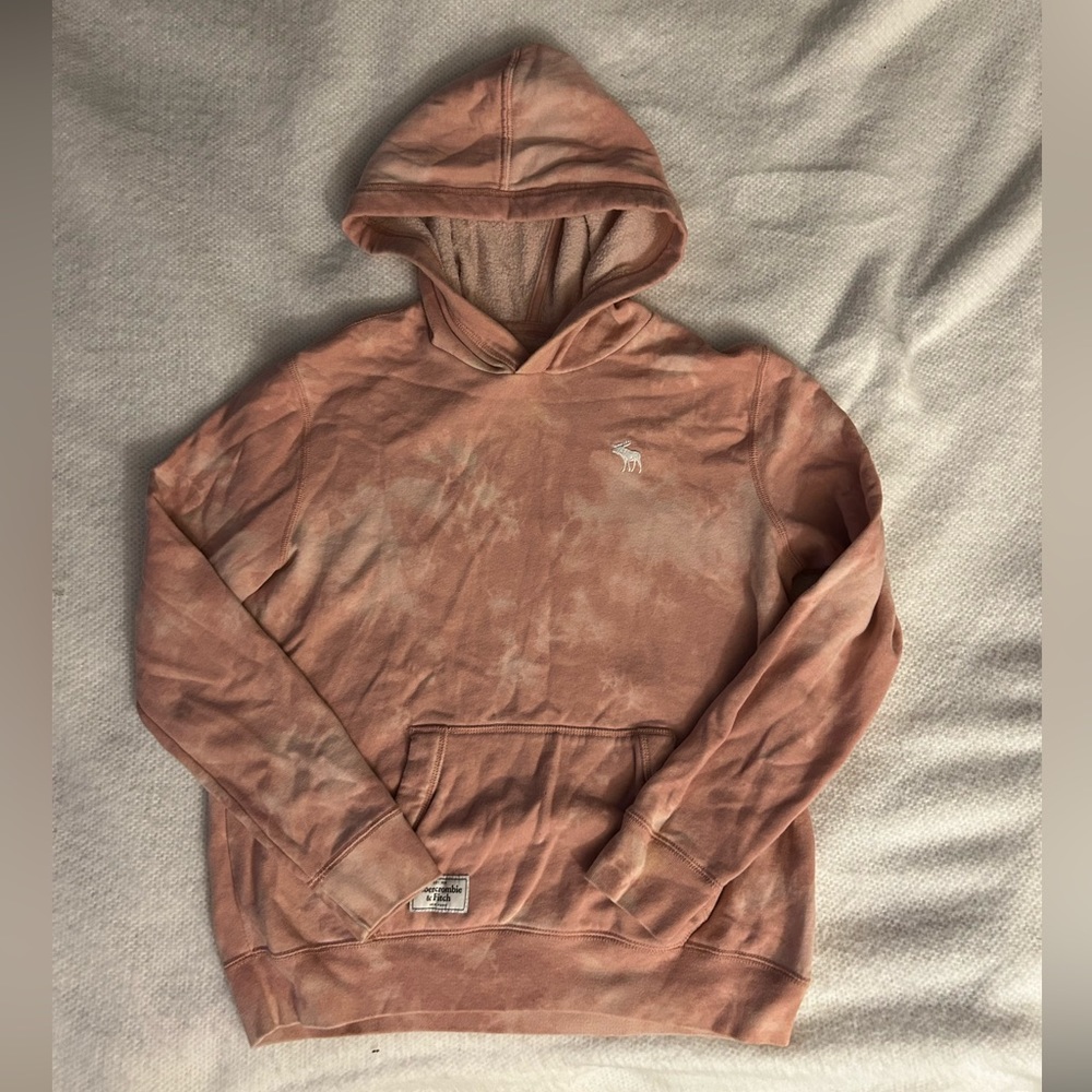 Abercrombie & Fitch Pink Tie-Dye Kangaroo Hoodie
